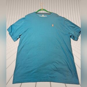 Psycho Bunny Vibrant Pima Cotton Blue Short Sleeve Tee Size 8 XL Small Defect